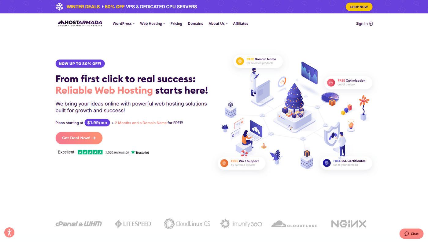 Hostarmada webhosting pregled