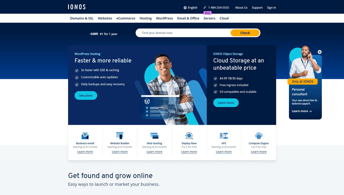 Ionos webhosting pregled